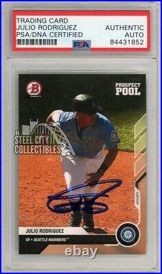 Julio Rodriguez 2020 Topps Prospect Pool Autographed Card #PP-22 PSA/DNA