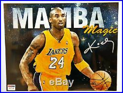 KOBE BRYANT Autographed 8x10 Lakers Framed Signed Photo PSA/DNA Certified COA