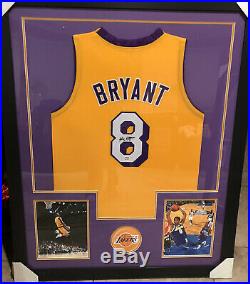 KOBE BRYANT Autographed Jersey #8 Cust Framed New -Lakers Jersey PSA/DNA COA