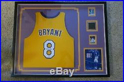 KOBE BRYANT Framed Signed Jersey Los Angeles Lakers #8 Autographed PSA DNA COA