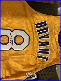 KOBE BRYANT Rare Full Name SIGNED AUTOGRAPHED Lakers Jersey PSA/DNA COA