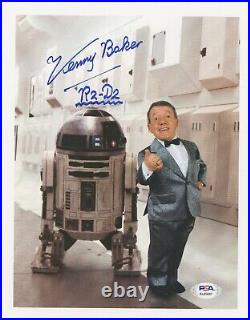 Kenny Baker R2-d2 Autographed Signed Star Wars 8x10 Photo Photograph Psa/dna