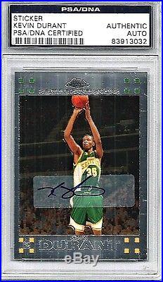 Kevin Durant 2007-08 Topps Chrome RC Auto Rookie Card #131 PSA/DNA Certified