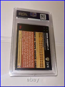 Kevin Durant Signed 2007-08 Topps White RC Rookie Card PSA DNA Autograph Suns