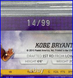 Kobe Bryant 2009-10 Absolute Memorabilia Spectrum Gold On Card Auto /99 PSA 9