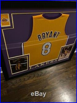 Kobe Bryant Autographed Jersey Framed Psa/dna Coa