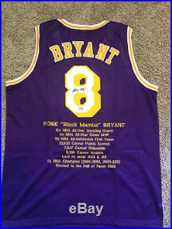 Kobe Bryant Autographed Jersey with PSA DNA COA Authentic Autograph Lakers