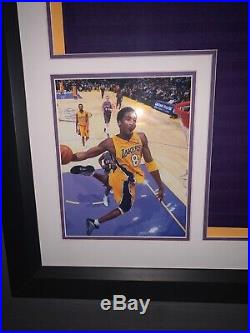 Kobe Bryant Autographed Professionaly Framed Purple Away Jersey PSA/DNA COA