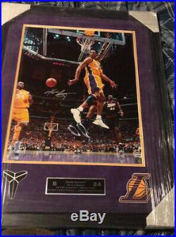 Kobe Bryant Framed Autographed 16x20 Photo Lakers PSA/DNA RARE early full sig