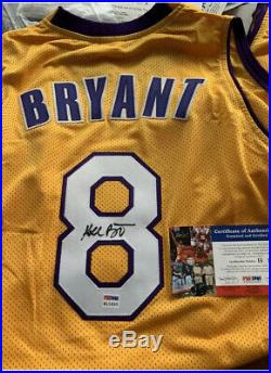 Kobe Bryant PSA/DNA Full Name Autograph Signed Custom Lakers Home Jersey