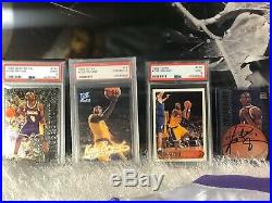 Kobe Bryant Rare Lot Psa Dna Autographed Jersey With Psa 9 10 Topps Fleer & More