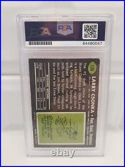 LARRY CSONKA Autographed 1969 Topps 120 ROOKIE CARD RC Signed HOF Auto PSA DNA