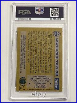 LAWRENCE TAYLOR 1982 Topps #434 RC Auto Autograph PSA DNA Auto 10