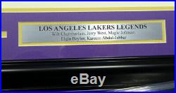 Lakers Legends Autographed Framed Lithograph 5 Sigs Chamberlain Psa/dna 113533