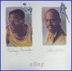 Lakers Legends Autographed Lithograph 5 Sigs Chamberlain Jabbar Psa/dna 111013