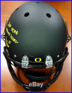 Lamichael James Autographed Signed Oregon Full Size Black Helmet Psa/dna 72892