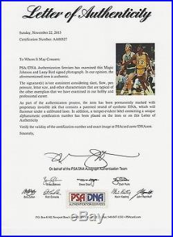 Larry Bird Celtics Magic Johnson Lakers Signed AUTOGRAPH 8 x 10 Photo PSA DNA