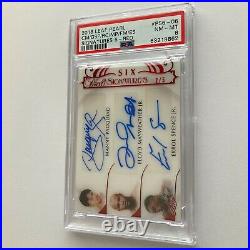 Leaf Manny Pacquiao Floyd Mayweather Jr Conor McGregor St-Pierre Auto Card PSA 8
