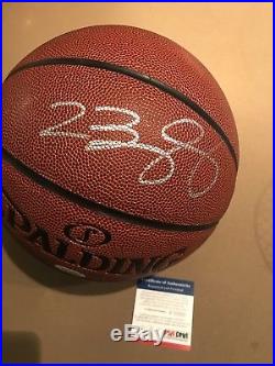 Lebron James Autographed Basketball COA PSA/DNA