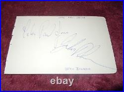 Led Zeppelin Autograph Book Pages Authentic Signed WithJohn Bonham 1970 Bath WithPSA