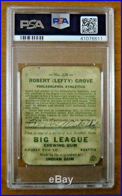 Lefty Grove Signed 1933 Goudey PSA/DNA Very Clean Card with A 9-10 Autograph