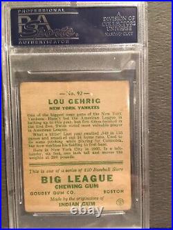 Lou Gehrig autographed 1933 Goudey card PSA/DNA encapsulated and graded 6