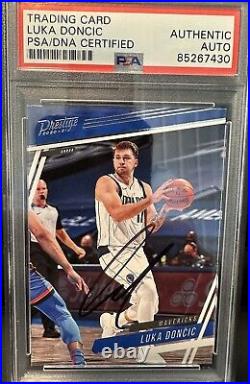 Luca Doncic 2020 2021 Panini NBA Card Signed PSA DNA COA Mavericks Autograph