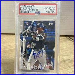 Luis Robert Signed 2020 Topps #392 White Sox RC Rookie PSA/DNA AUTO AUTHETICATED