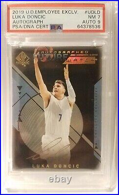 Luka Doncic 2019 Upper Deck Future Watch Rookie On-Card Auto PSA 7 NM PSA/DNA 9