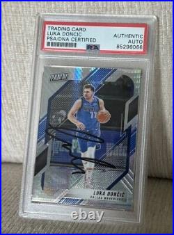 Luka Doncic 2021 Panini VIP NBA Card Auto Signed PSA DNA Mavericks Autograph