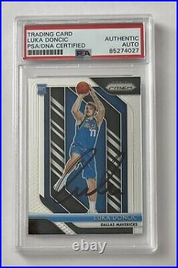 Luka Doncic Signed 2018 Prizm RC PSA DNA Auto BEAUTIFUL FULL SIG BEST ON EBAY