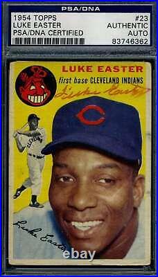 Luke Easter PSA DNA Signed 1954 Topps Autograph