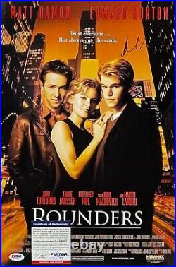 MATT DAMON Autographed SIGNED 12x18 ROUNDERS PHOTO PSA/DNA CERTIFIED AUTHENTIC