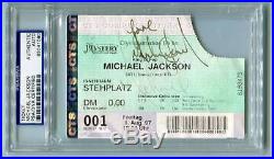 MICHAEL JACKSON AUTOGRAPH PSA/DNA AUTO double signed LOVERARE