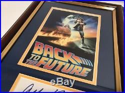 MICHAEL J FOX SIGNED BACK TO THE FUTURE FRAMED/MATTED DISPLAY PSA/DNA COA 23x14