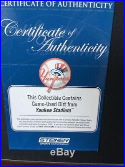 MICKEY MANTLE AUTOGRAPHED BASEBALL PSA DNA 9 AUTO STEINER DISPLAY CASE With DIRT