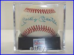 MICKEY MANTLE PSA/DNA GRADED 8.5 SIGNED OAL BASEBALL AUTOGRAPHED With GRADE 9 AUTO