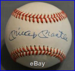 MICKEY MANTLE Yankees SIGNED AUTOGRAPHED BASEBALL Auto with PSA/DNA COA LETTER