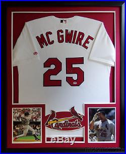 Mark McGwire Framed Jersey Signed PSA/DNA COA Autographed St Louis Cardinals