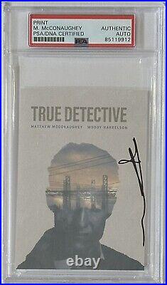 Matthew McConaughey SIGNED True Detective HBO Photo Print PSA DNA COA Autograph