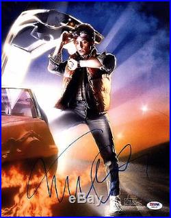 Michael J. Fox Signed Back To The Future 11x14 Photo! Rare Autograph! Psa Dna