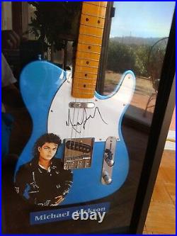 Michael Jackson Autographed Signed Guitar withOriginal Artwork PSA/DNA Certified