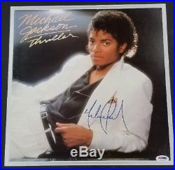 Michael Jackson Signed Autographed Thriller LP Abum PSA/DNA Letter Authenticity