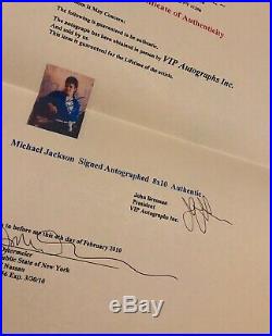 Michael Jackson Vintage Autographed 8x10 COA PSA/DNA