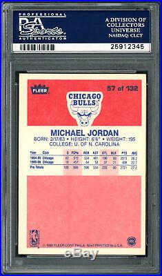 Michael Jordan Autographed 1986 Fleer Rookie Card Vintage PSA/DNA 25912345