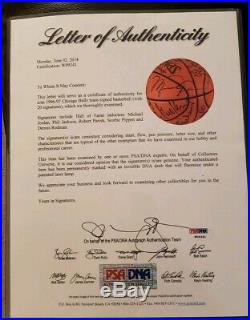 Michael Jordan Chicago Bulls 1996-97 Team Signed Basketball PSA DNA Certified