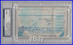 Michael Jordan Signed 1988 Amex Slip Psa/dna Graded 9 Mint Autograph Certified