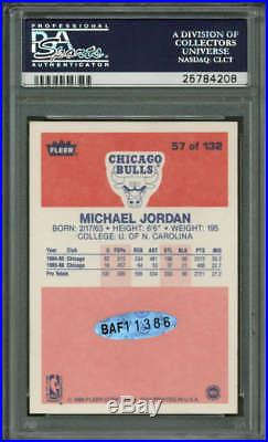 Michael Jordan Signed Autographed Auto 1986 Fleer PSA/DNA 9 Rare New RED LABEL