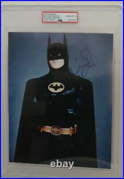 Michael Keaton Signed 8x10 Batman Photo PSA/DNA Autograph Graded PSA 10 GEM MINT