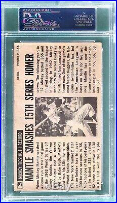 Mickey Mantle AUTOGRAPHED 1964 Topps Giants PSA/DNA, GREAT PRICE. NICE